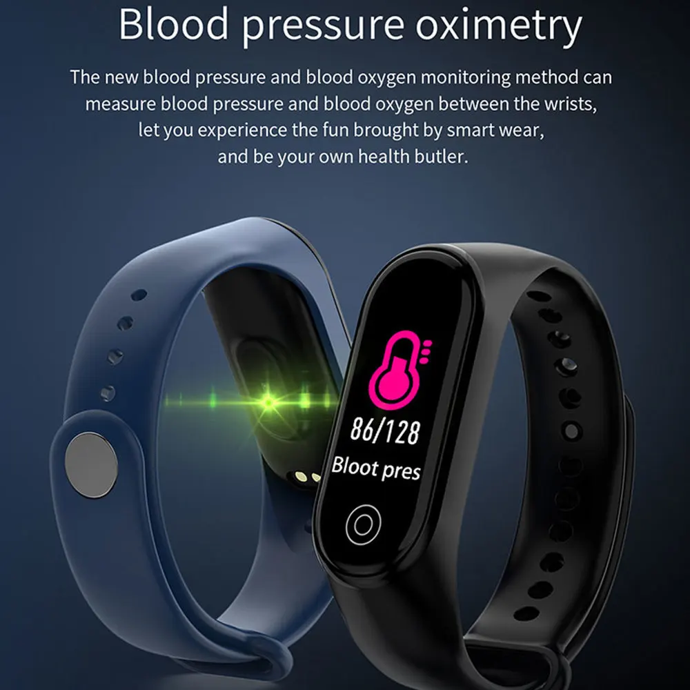 Inteligente à Prova Monitoradora de Pressão Arterial e Frequência Fitness para Android Relógio D'água Pulseira Cardíaca 4 Ios m4 - Image 5