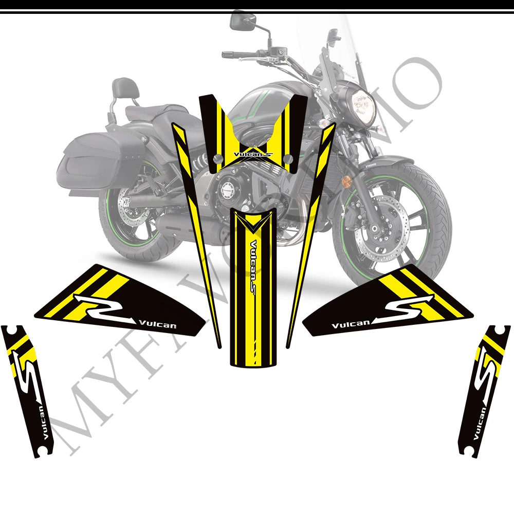 For Kawasaki VULCAN S 650 VN650 Motorcycle Tank Pad Oil Gas Fuel Protector Fairing Fender Windshield  Stickers Decals 1 18 scale welly classic kawasaki vulcan 1500 mean streak cruiser 2002 motorcycle diecasts