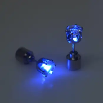 

Earring Costume Ear-Supplies Led-Light Flashing Leds Nightclub Colorful Light Up Party Bar Dance Decoration Accessories