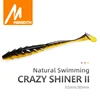 Мягкая приманка MEREDITH Crazy Shiner II, 65 мм, 80 мм, рыболовная приманка, силиконовые приманки, T-образный хвост, искусственная приманка ► Фото 1/6