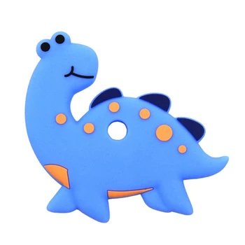 

2PCS Baby Teether Big Eyes Cartoon Dinosaur Dragon Food Grade Silicone Teether Baby Nursing Accessories Teething Toys