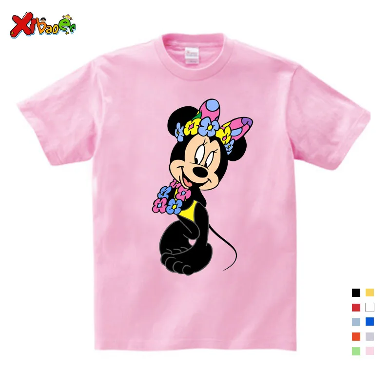 

Kids Cartoon Mickey Children's T Shirts Mouse Short Sleeve T-shirt Donald Baby/Boy/Girl t shirt summer O-Neck tee shirt 3T-9T