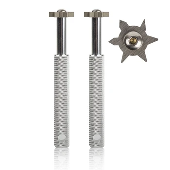 

ELOS-Groove Sharpener with 6 Heads Golf Club Groove Sharpener ReGrooving Tool and Cleaner for All Irons Pitching Sand