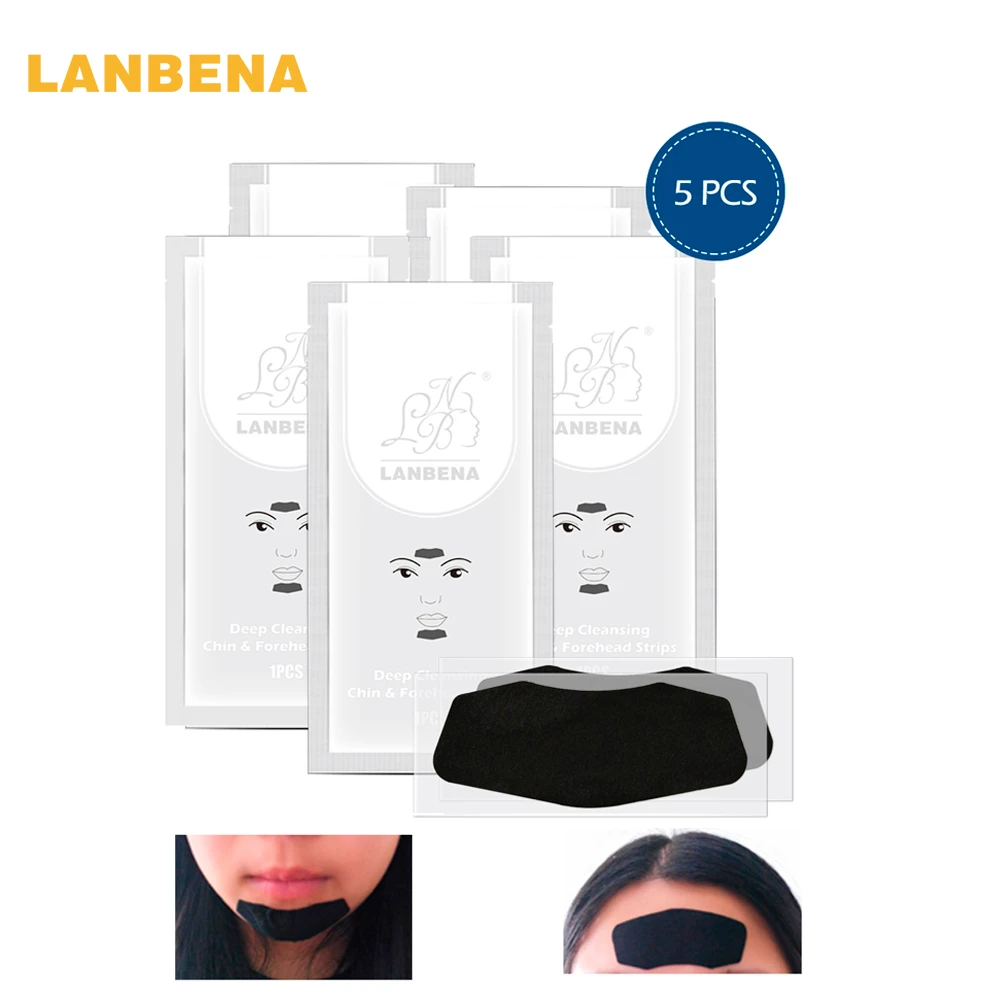 Lanbena Blakchead маска для удаления подбородка лба черная отшелушивающая лица лечение