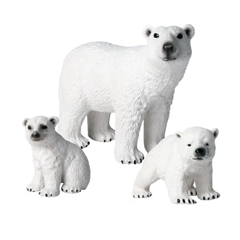 

3Pcs Modern Lovely Mini Polar Bear Home Decor Decoration Home Accessories Miniature Garden Animals