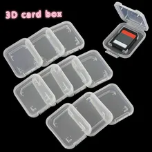 

10pcs Transparent Case Holder Box SD SDHC TF Memory Card Storage Box Protector Holder Hard Case Memory Card Storage Box