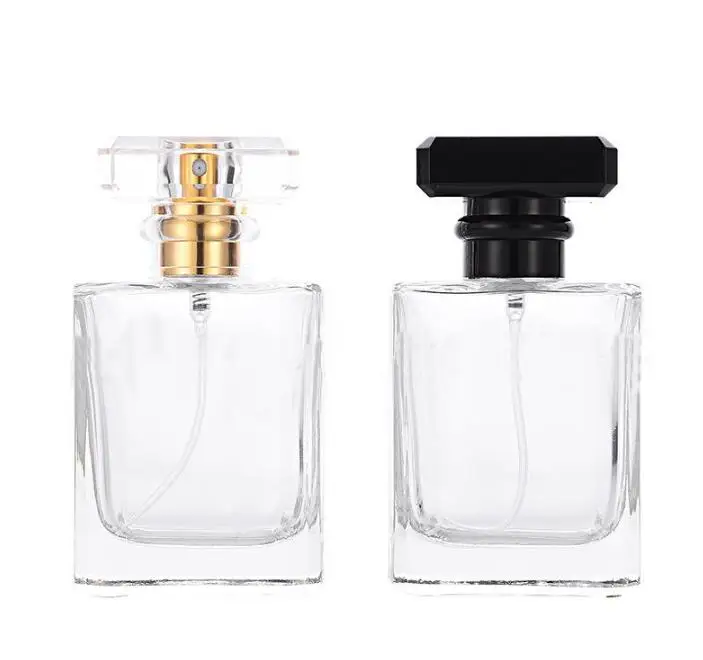 

Transparent Black Glass Perfume Spray Bottle 50ml Empty Atomizer Bottles For Travel Cosmetic Containers Free Shipping SN157