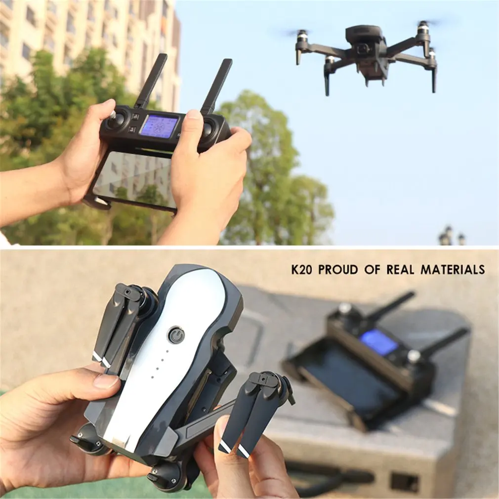 K20 RC Drone with 4K Camera ESC 5G GPS WiFi FPV Brushless 1800m Control Distance Foldable RC Helicopter Airplane Toys