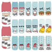 Новинка, модные зимние носки, женские, 3D, Мультяшные, забавные, рождественские, сумасшедшие, милые, потрясающие, новинка, с принтом, короткие носки, W1108