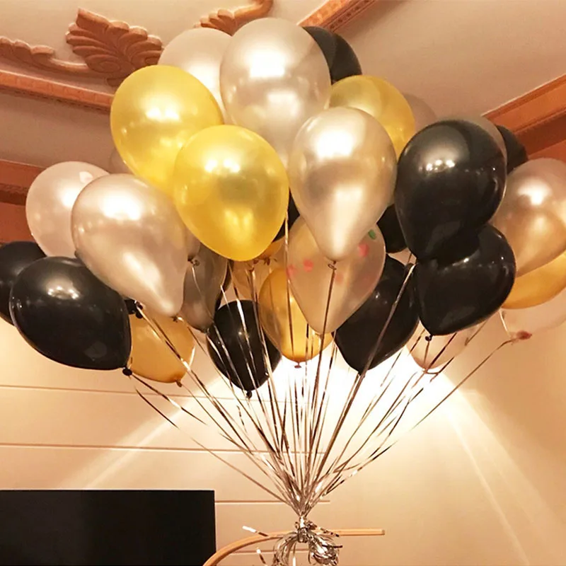 

Gold and Black Latex Balloon Pearly Ballon Bordeaux Valentines Day Baloons Decoration Birthday Party Photography Props Decor