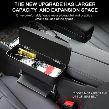

Hot Auto Seat Gap Organizer Car Seat Storage Box Interior Bag Automobiles Armrest Elbow Rest Support for Wireless Charge Accesso