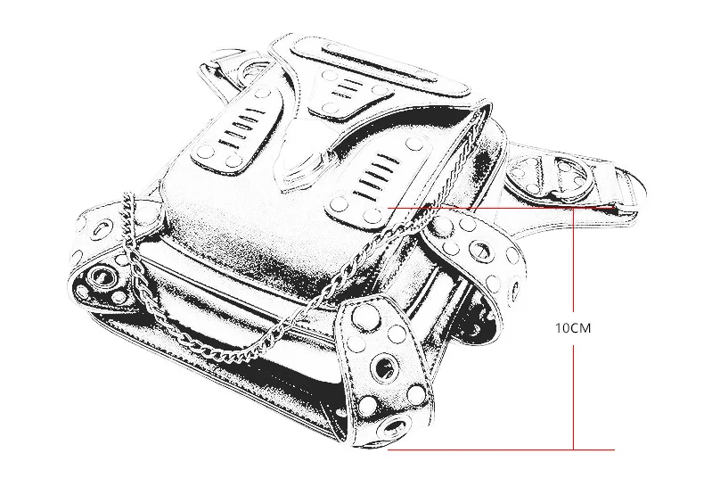 Стимпанк винтажная мотоциклетная сумка женская сумка через плечо с карманом на талии
