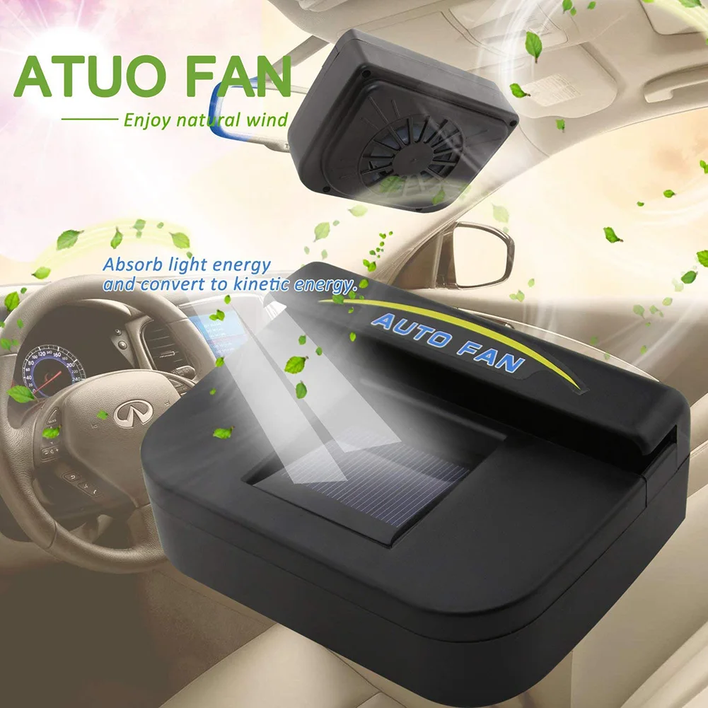 

Solar Powered Car Window Windshield Auto Air Vent Cooling Fan Cooler Radiator Ventilator DC120