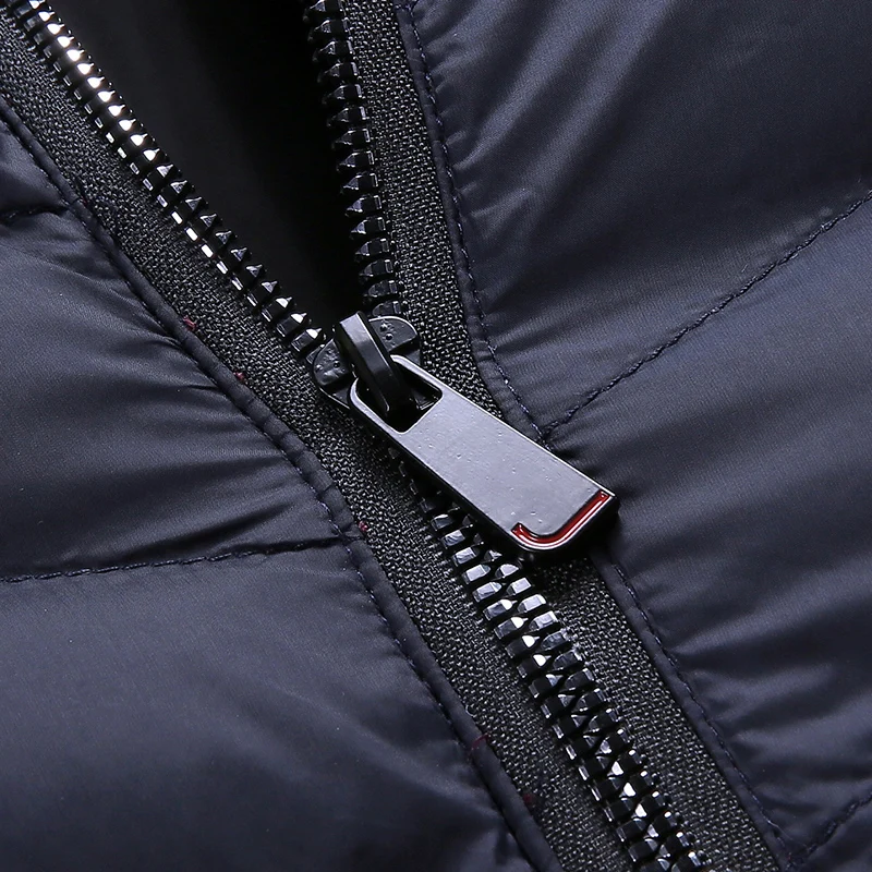 Men's Winter Jackets High Quality Parka Windbreaker for Men Thick Warm Solid Color Coat Cotton-Padded Zipper Coats