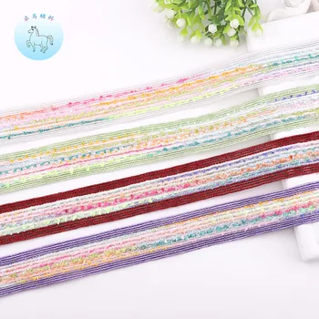 

2.5cm 50yards Ethnic Clothing Accessories Decoration Lace Ribbon Polyester Colorful Chanel Style Lace