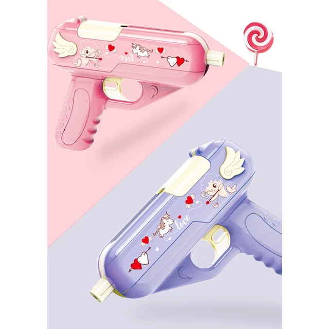 Candy Lollipop Gun Sweet Toys for Girlfriends Novelty Toy Sugar Storage Box for Children Adult I Love You Funny Surprise Gift 5