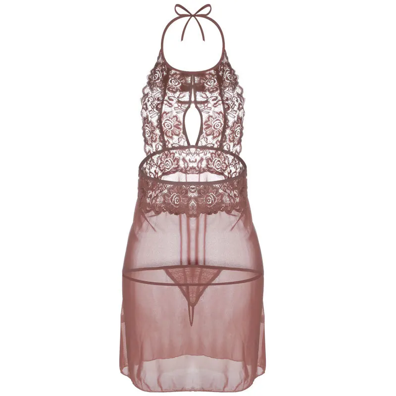Women Short Satin Backless Sleepwear Ladies Sexy Lingerie Sleepdress Babydoll Nightdress Nightgown Sleepshirts Homewear