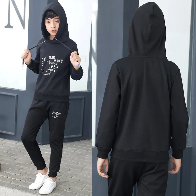 

Children Hoodie Set Spring And Autumn Men's New Style Big Boy Hoodie Two-Piece Set Multi--Selectable