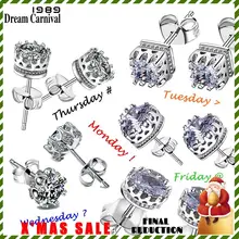 DreamCarnival 1989 женские серьги-гвоздики на неделю с понедельника по пятницу все формы Корона квадратные сердца овальные лучшие соответствующие SE2019-S5