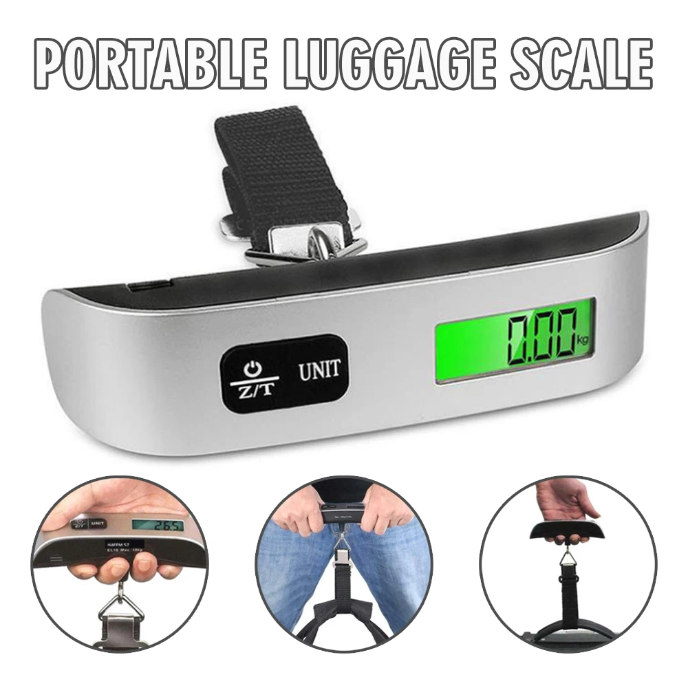 Global Phoenix Portable Digital Luggage Scale 50kg 10g LCD Hanging Luggage  Scale Electronic Digital Weight Scale for Travel Household