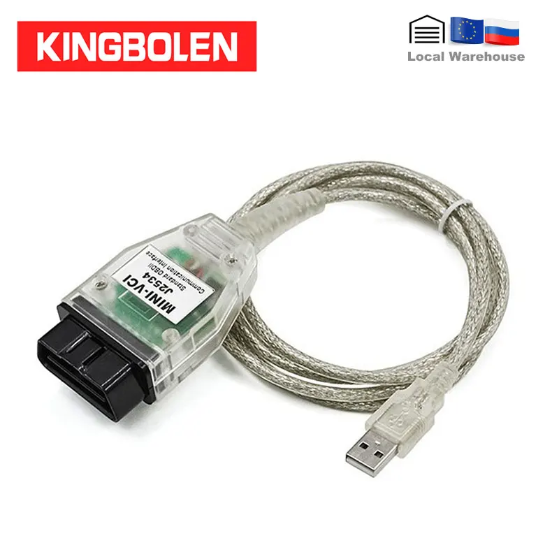 MINI VCI для Toyota TIS Techstream FT232RL FTDI V15.00.028 FW V1.41 OBD2/OBDII 16 контактный диагностический