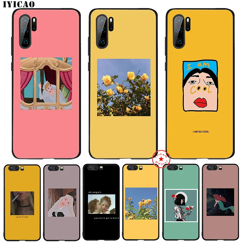 IYICAO эстетическое принцесса девушка свежий мягкий чехол для huawei P30 P20 P10 P9 P8 Lite Pro P