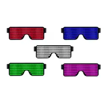 Смарт Bluetooth светодиодный очки модные мигающие солнцезащитные очки для мобильного телефона подключение приложения беспроводной Динамический узор очки