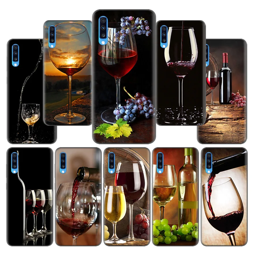 Classy Red Wine Glass Bottle Novelty Pattern Silicone Case For
