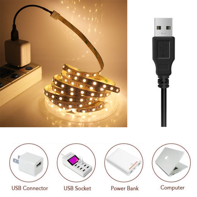 5V USB LED Light Strip Dimmable SMD 5050 Flexible 1M 2M 3M CCT LED Tape with