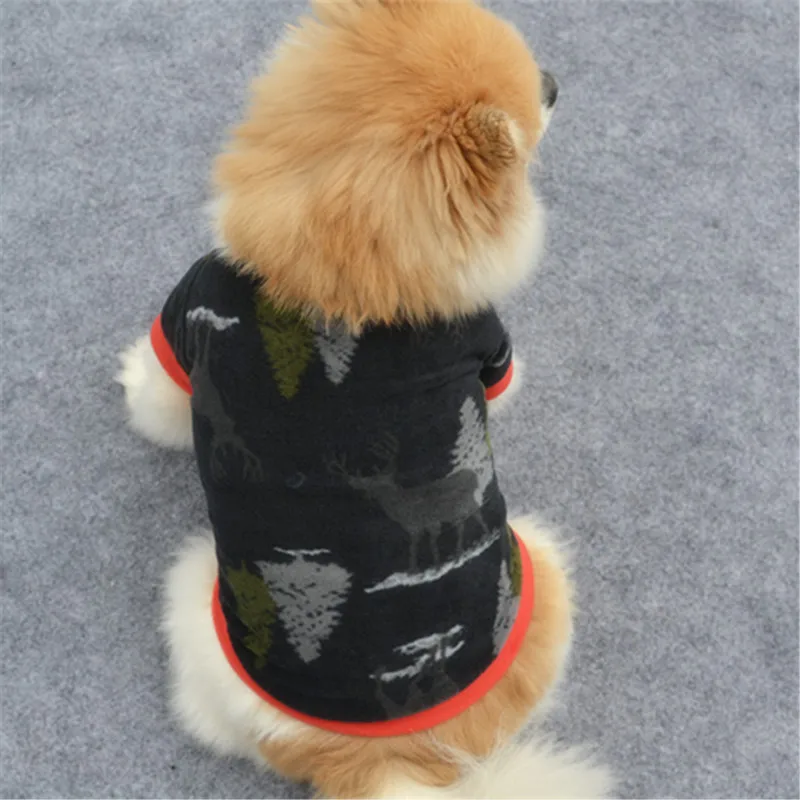 Pet мягкий собачий Рождественская одежда для маленьких собак зимнее теплое пальто классический свитер Рождественская одежда
