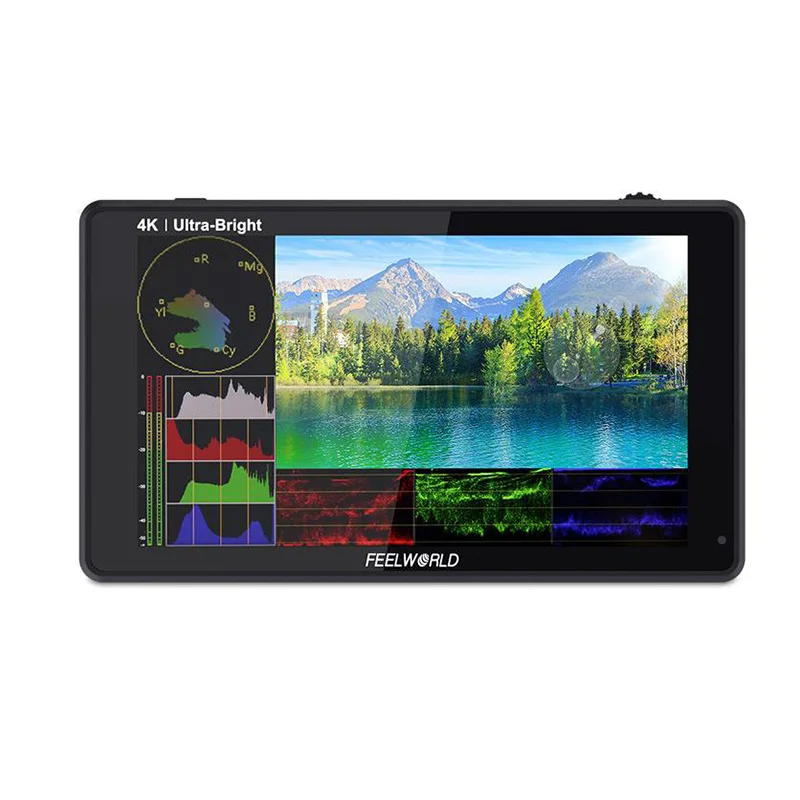 FEELWORLD LUT6S 6 Inch DSLR Camera Field Monitor 3D LUT HDR Touch Screen Waveform 3G SDI 4K 1920x1080 Display Camera Monitor