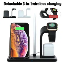 3 в 1 Qi Беспроводное зарядное устройство для iPhone XS X 11 Pro Max Быстрая зарядка для Iwatch 1 2 3 4 для Airpods Беспроводная зарядная станция