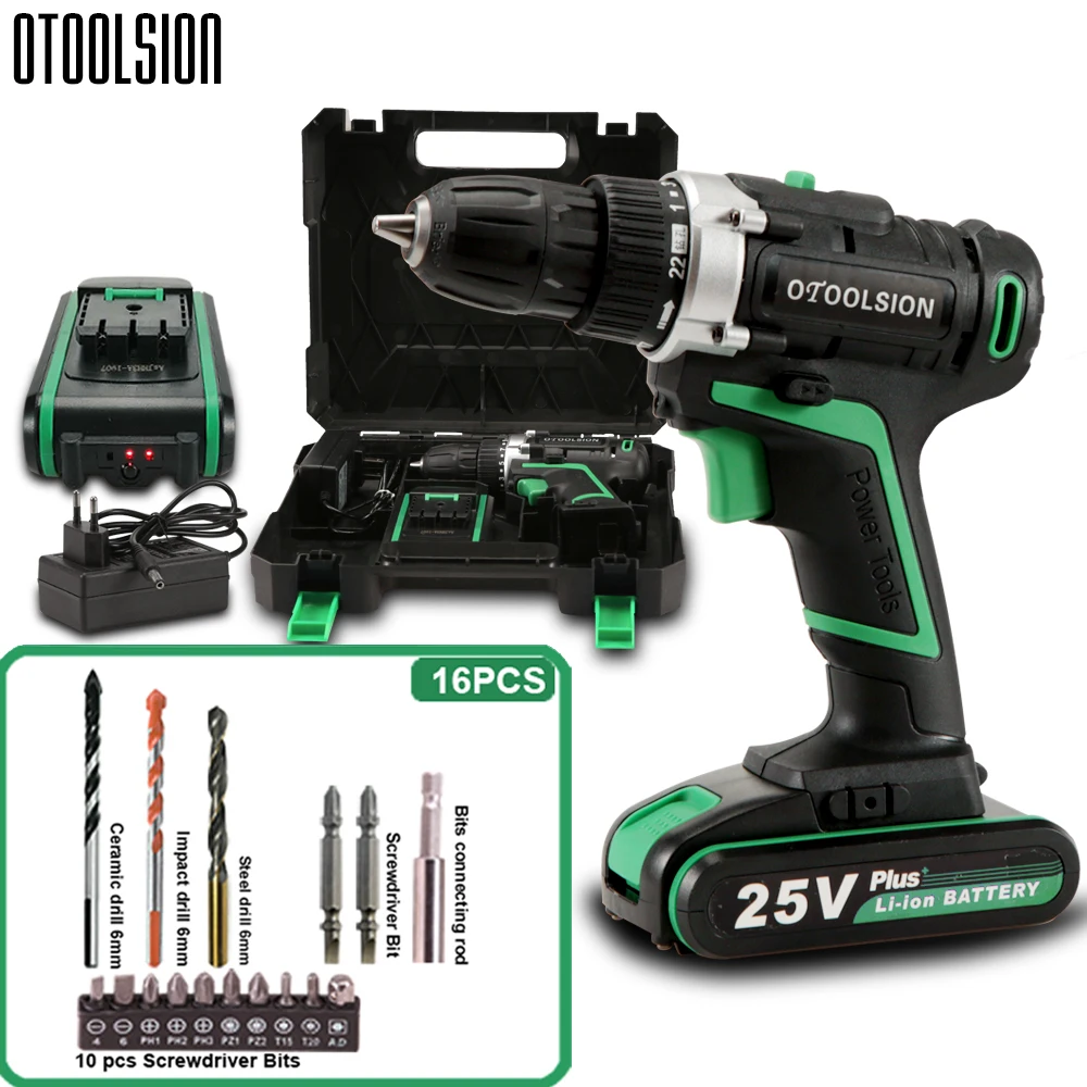 48 N.m 25V Cordless Drill Electric Screwdriver Tool Wireless Batteries+ Rechargeable Battery For Metalwork | Инструменты
