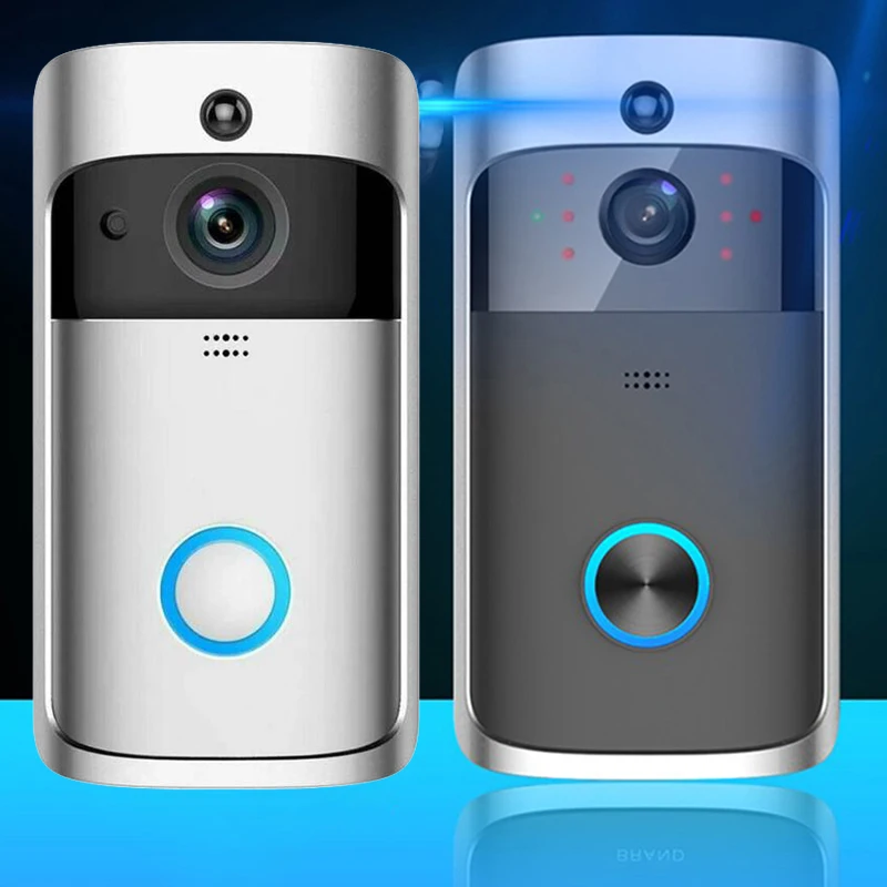 

Wireless Doorbell Intrusion Alarm System WiFi Video HD Voice Intercom Infrared Display Home Smart Security Door Bell