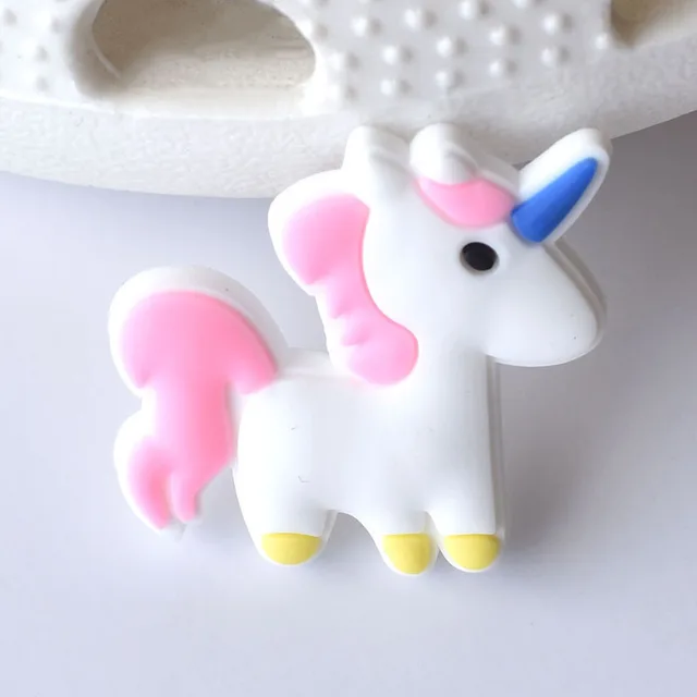 2021-2022 Season Unicorn PVC Soft Rubber Shoe Ornament Decoration Removable Garden Shoe Ornament Shoe Buckle  Charms for Crocses 283-CFPA