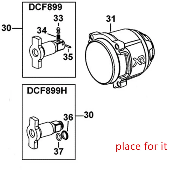 N415874 Impact wrench conversion kit for DEWAL DCF899 N866410 DCF899B N415874 Impact wrench conversion kit for DEWAL DCF899 N866410 DCF899B