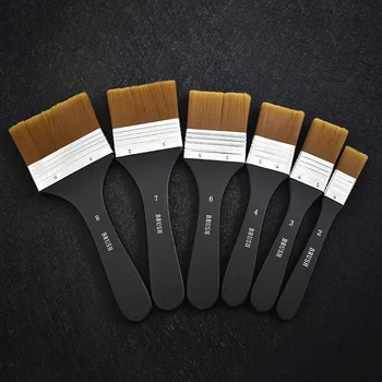 

Nylon Hair Wooden Handle Brush Pen Watercolor Paint Brush For Learning Diy Oil Acrylic Painting Art Paint Brushes Supplies