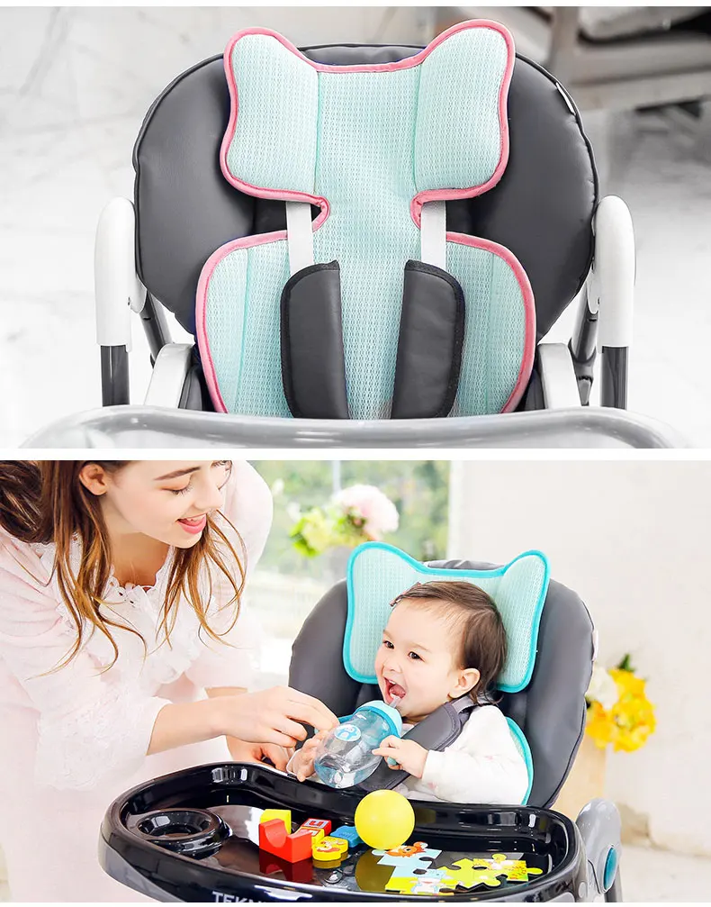 Tencel material baby stroller mat mat summer breathable children's dining chair mat universal newborn baby stroller mat