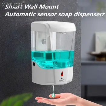 

700ml Touchless Automatic Liquid Soap Dispenser Wall Mounted Smart Sensor Hand Washing Container for Kitchen Bathroom