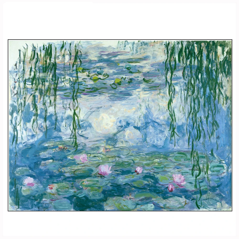 

3d diamond embroidery"Water lilies and Japanese Bridge Claude Monet"diy diamond painting kits picture of rhinestones,cross-stitch