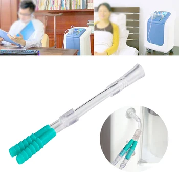 

Machine Accessory Double Nasal Lengthen 3 Way Pipe Breathing Tube Connection Hose Safe Hygiene Air Flow Divider Oxygen Cannula