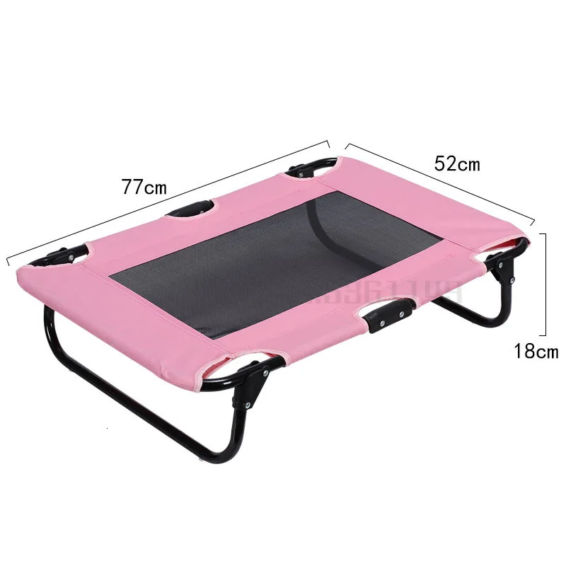 Four Seasons Folding Pet Dog Bed Camp Bed Net Red Princess Moisture-proof Kennel Small Dog Breathable Mat