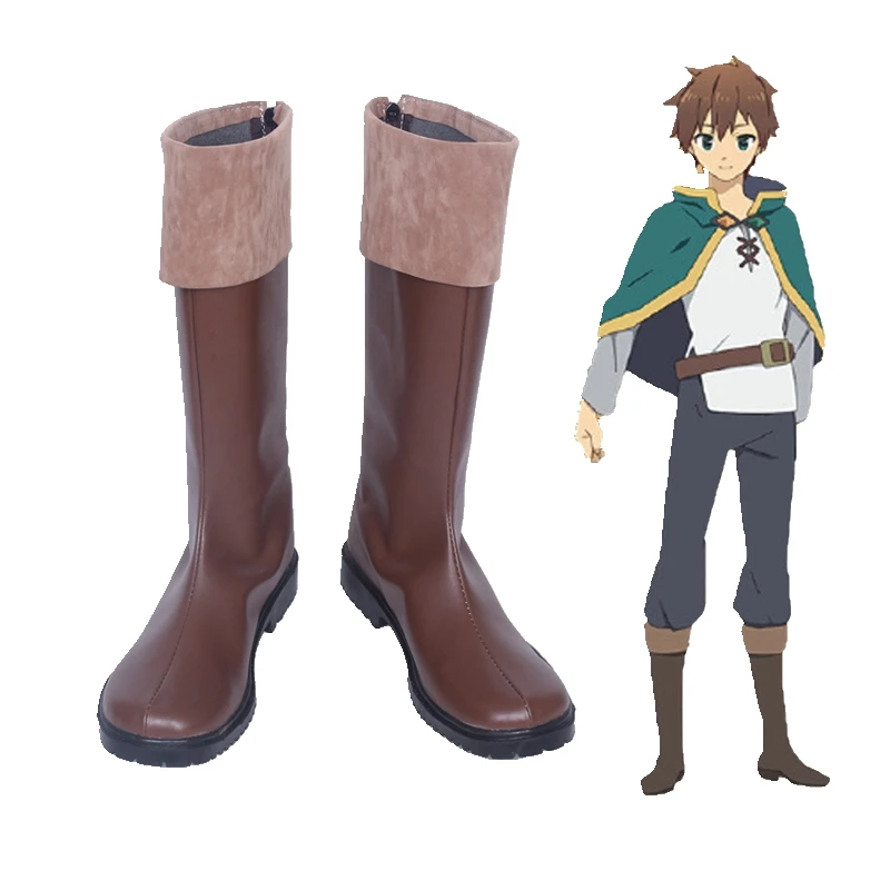 

Unisex Anime Cosplay Kono Subarashii Sekai ni Shukufuku o! Satō Kazuma Cosplay Costumes Boots Custom Made