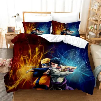 

Comic Naruto Bedding Set Bedroom Decor Hypoallergenic Quilt Cover Doona 1PC Duvet Cover with Pillowcase Dropship
