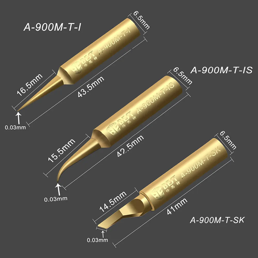 Наконечники для паяльника 900M-T-I/IS/SK Бессвинцовая бескислородная медь 0,03 мм сварочный наконечник для Hakko 936/937 паяльная станция BGA
