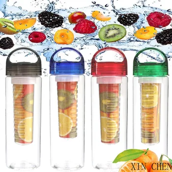 

New Hot Sell 700ml Juice Shaker Sports Lemon Water Bottle BPA Free Fruit InfuserTour Hiking Portable ClimbingCamp Water Bottles