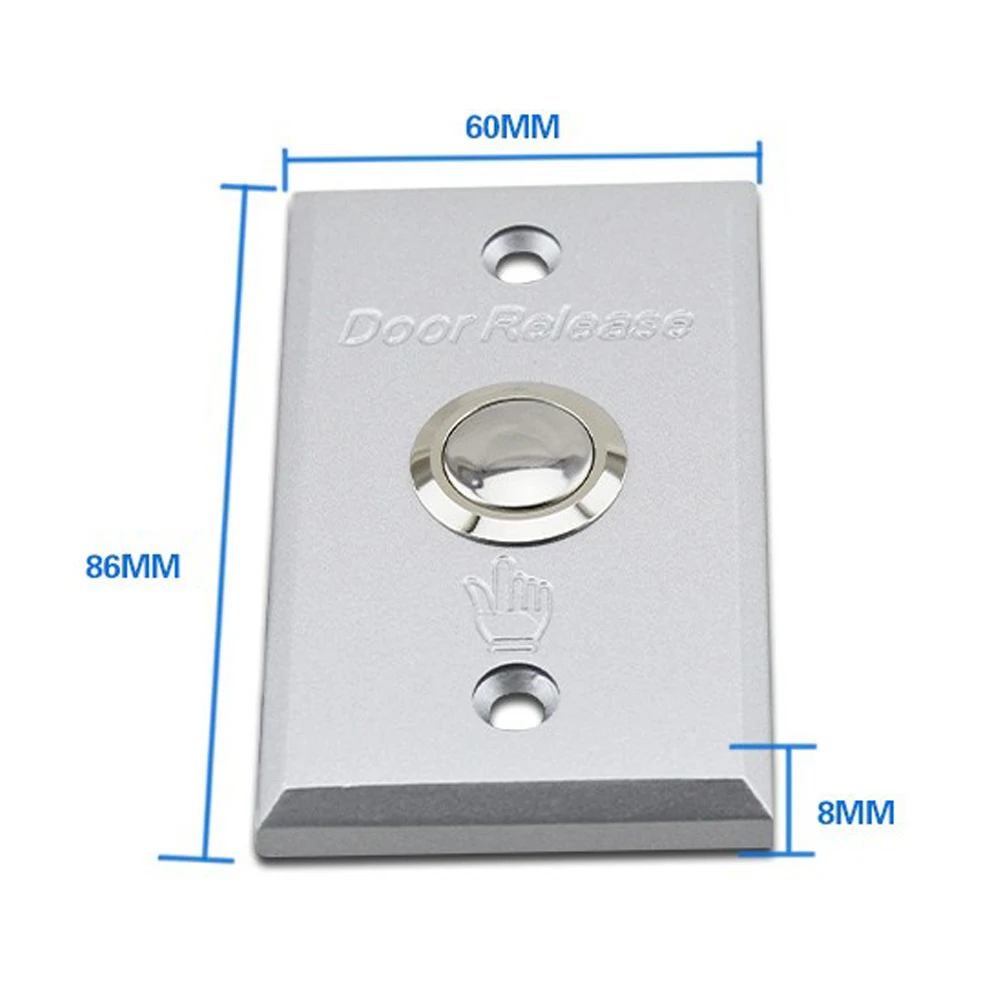 Door Access Control System Release Button Metal Auto Restoration Normally Open Push To Normally Close Panic Button 10 PCS