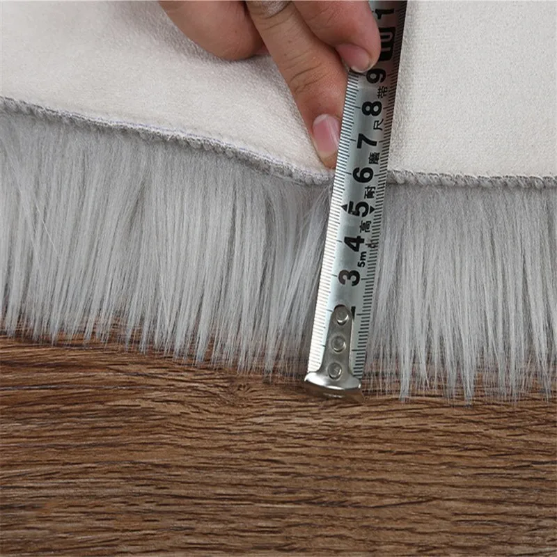 Round Imitation Sheepskin Rug Bedroom Mat Plush Carpet Area Rugs Sofa Office Cushion Bath Room Fluffy Mats Hairy Fur Rugs 1piece