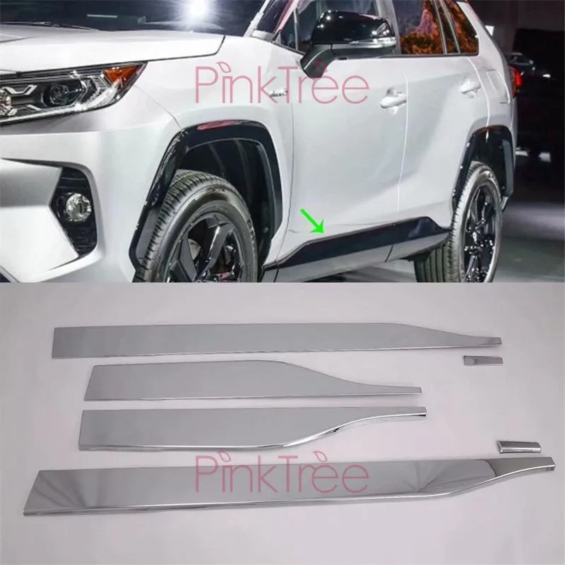 Для Toyota RAV4 XA50 боковые накладки для кузова, Декоративные Хромированные аксессуары для стайлинга автомобилей