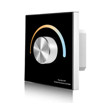 

2CH*5A 12-24VDC CV Color Temperature Controller T2-K Double color temperature knob panel control T2-K